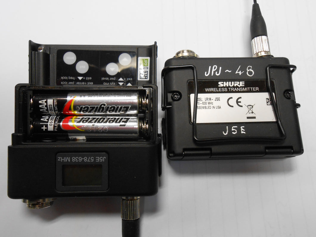 RF, Shure, UR1M-J5E Micro Beltpack Transmitter