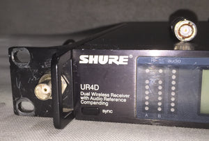 Shure, UR4D-L3e, dual receiver, 638-698 MHz