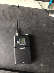 Shure, UR1-J5, beltpack transmitter, 578-638MHz